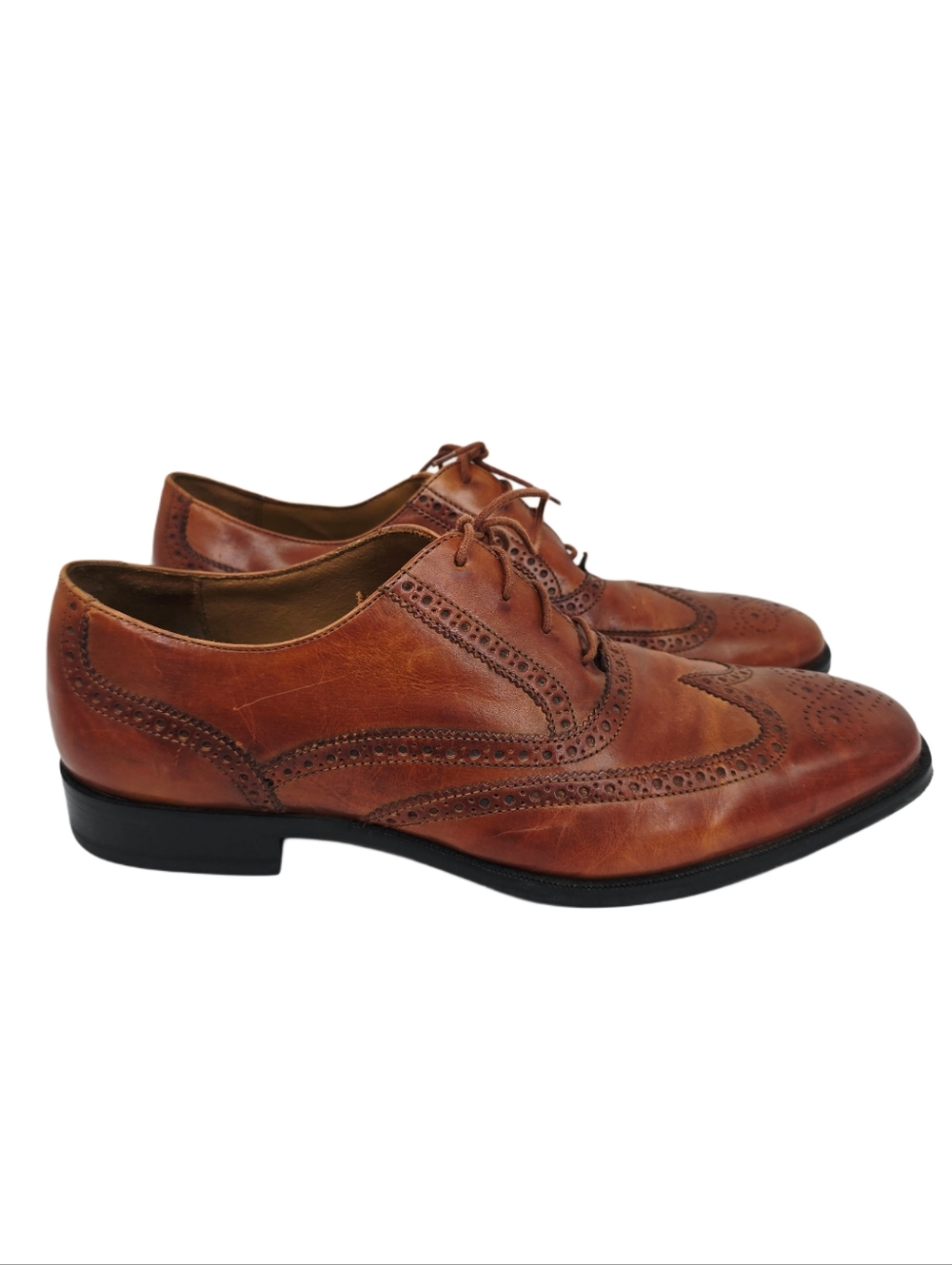 Cole Haan Men's Wingtip Oxford Lace Up Shoes Brown 12
